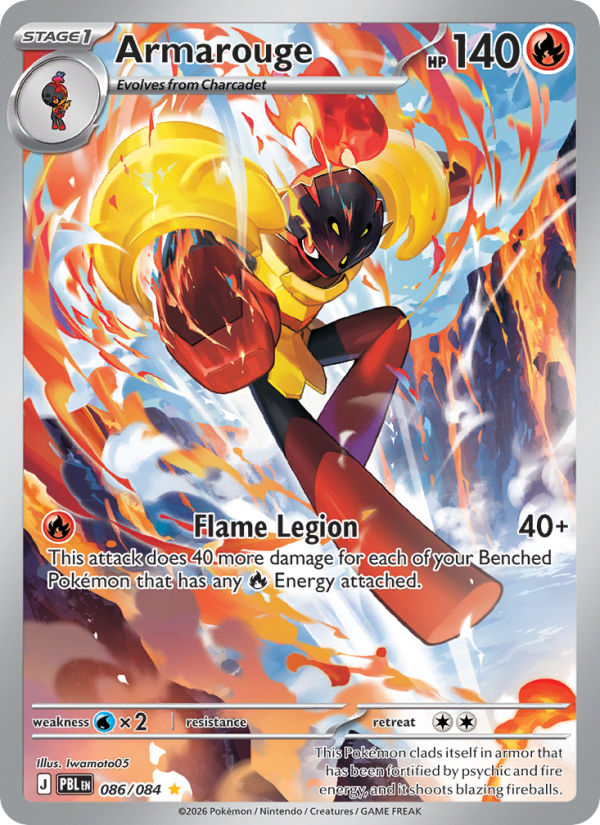 Armarouge 086 uit Pitch Black Pokémon kaart