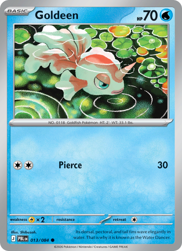 Goldeen 013 uit Pitch Black Pokémon kaart