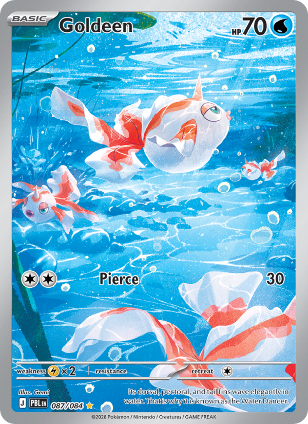 Goldeen 087 uit Pitch Black Pokémon kaart