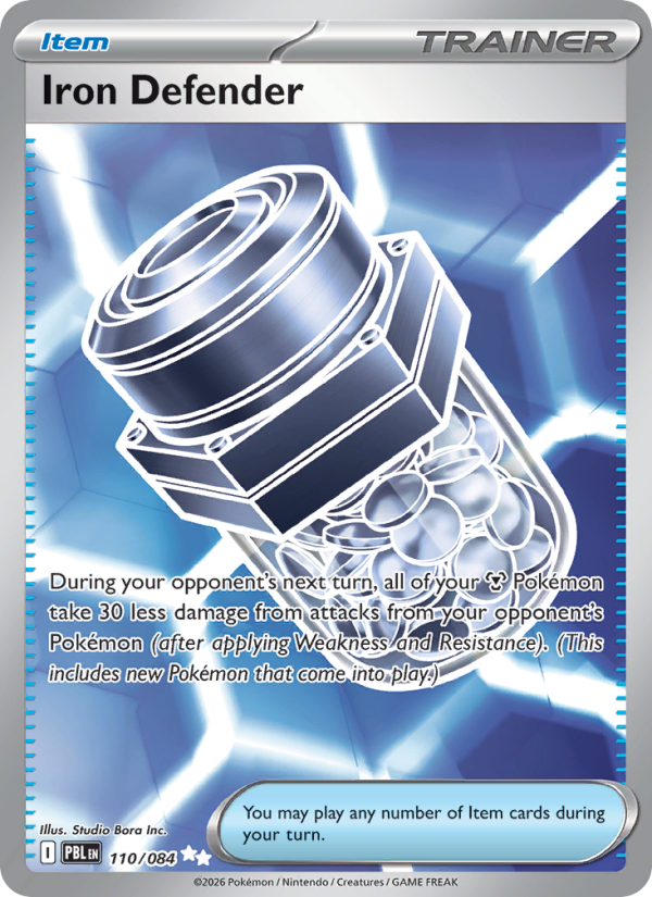 Iron Defender 110 uit Pitch Black Pokémon kaart