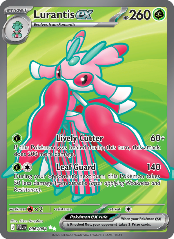 Lurantis ex 096 uit Pitch Black Pokémon kaart