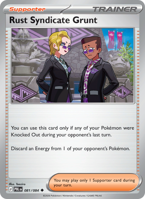 Rust Syndicate Grunt 081 uit Pitch Black Pokémon kaart