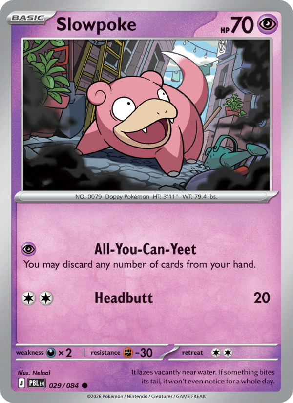 Slowpoke 029 uit Pitch Black Pokémon kaart