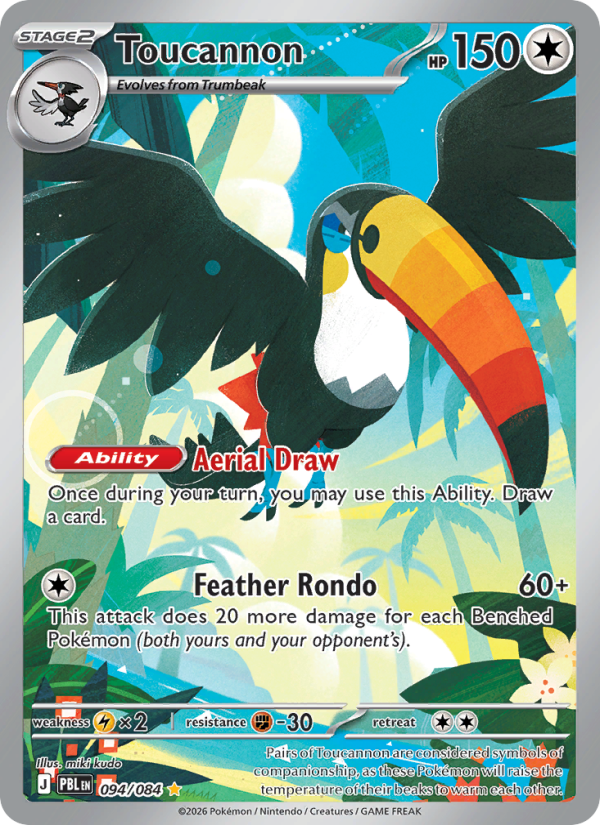 Toucannon 094 uit Pitch Black Pokémon kaart