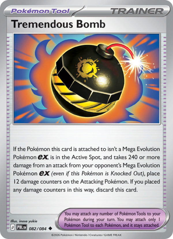 Tremendous Bomb 082 uit Pitch Black Pokémon kaart