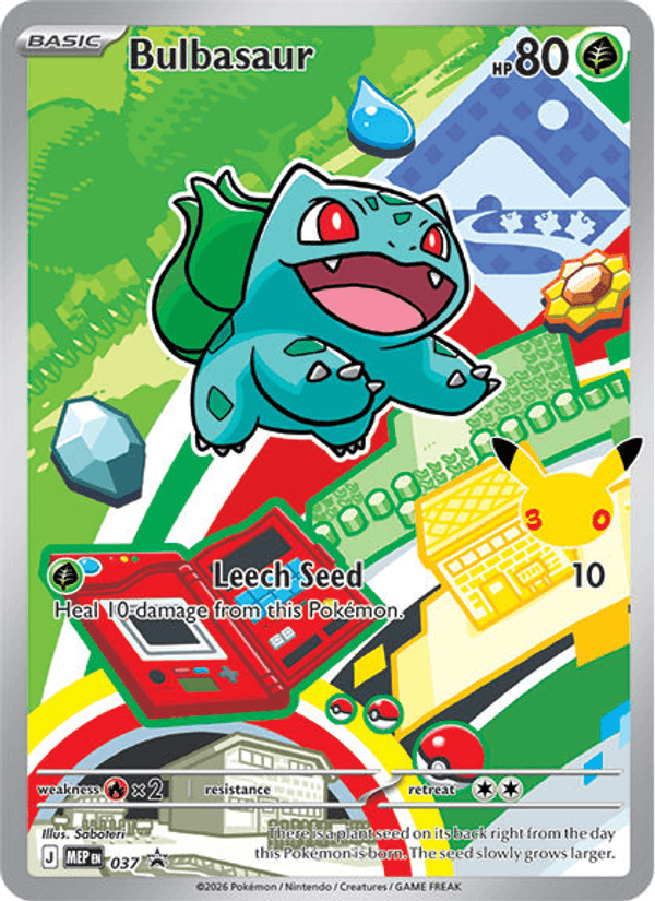 Bulbasaur 037 uit MEP Black Star Promos Pokémon kaart