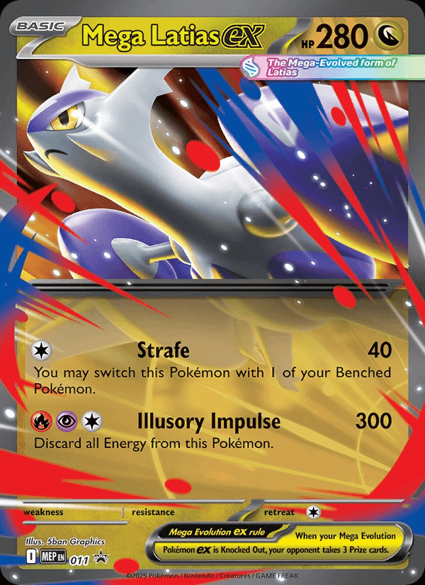 Mega Latias ex 011 uit MEP Black Star Promos Pokémon kaart