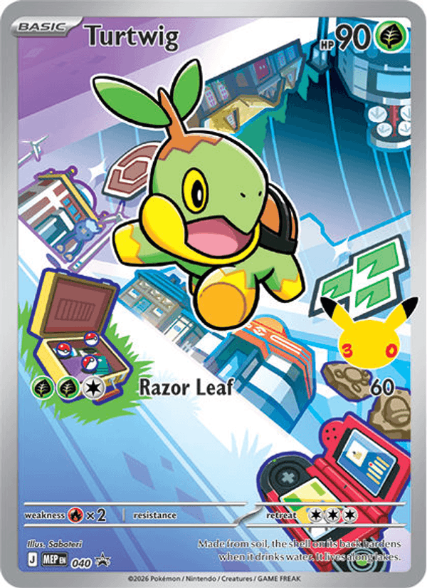 Turtwig 040 uit MEP Black Star Promos Pokémon kaart